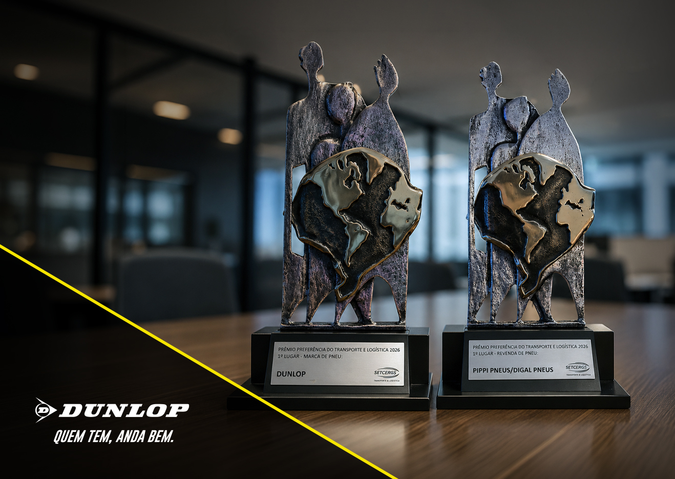 DUNLOP é eleita marca de pneus preferida do Rio Grande do Sul pela 2ª vez consecutiva; PIPPI PNEUS vence como revenda preferida no Prêmio SETCERGS 2026